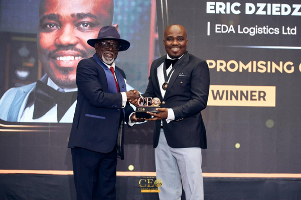 EDA Logistics CEO Eric Dziedzom Akukumah named ‘Promising CEO of the Year’ at 2025 Ghana CEO Awards