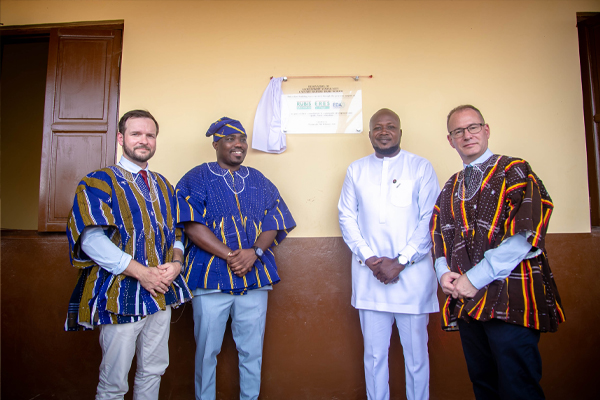 EDA Logistics with their business partners Rubis Asphalt Middle East and Eres Togo Commissions Renovated Classroom Block and Canteen at Avornyokope Community Calvary Baptist Basic School